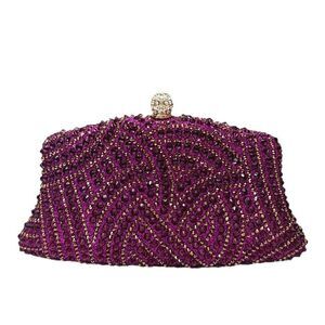 Yuhatrg Crystal Rhinestone Bridal Clutch - Elegant Formal Bag